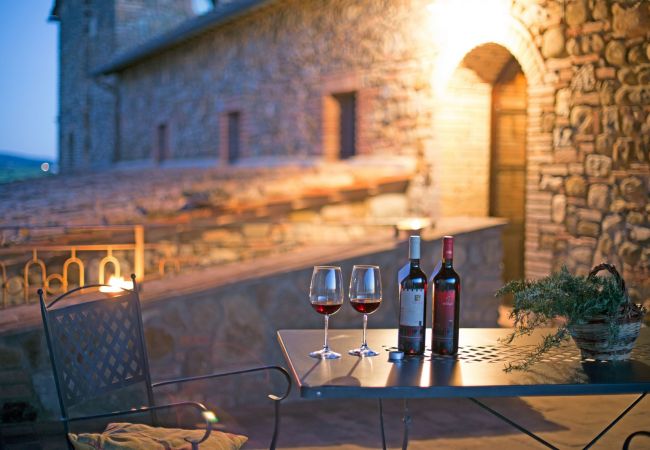  a Cinigiano - Typical Stone House looking Banfi Wineries